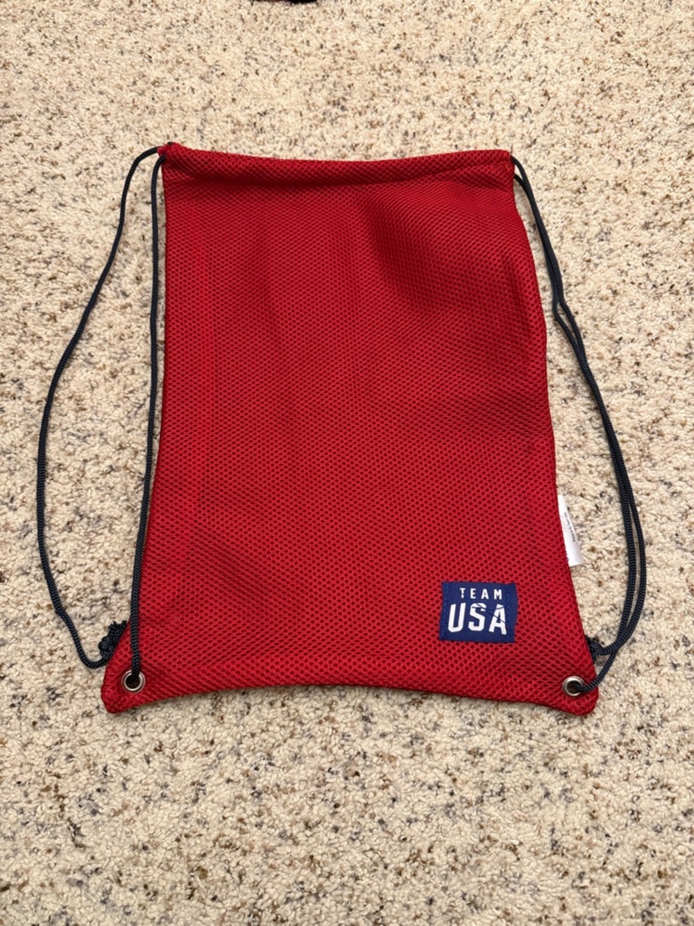 United Team USA red mesh drawstring sport bag